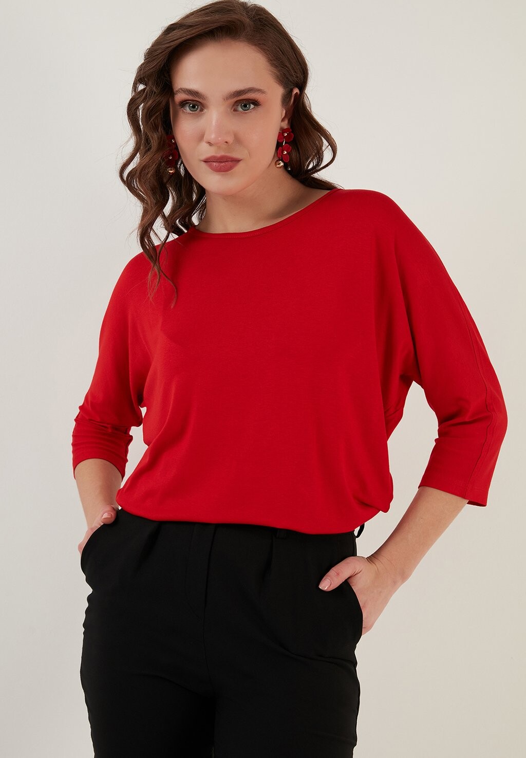

Рубашка с длинным рукавом LELA, красный