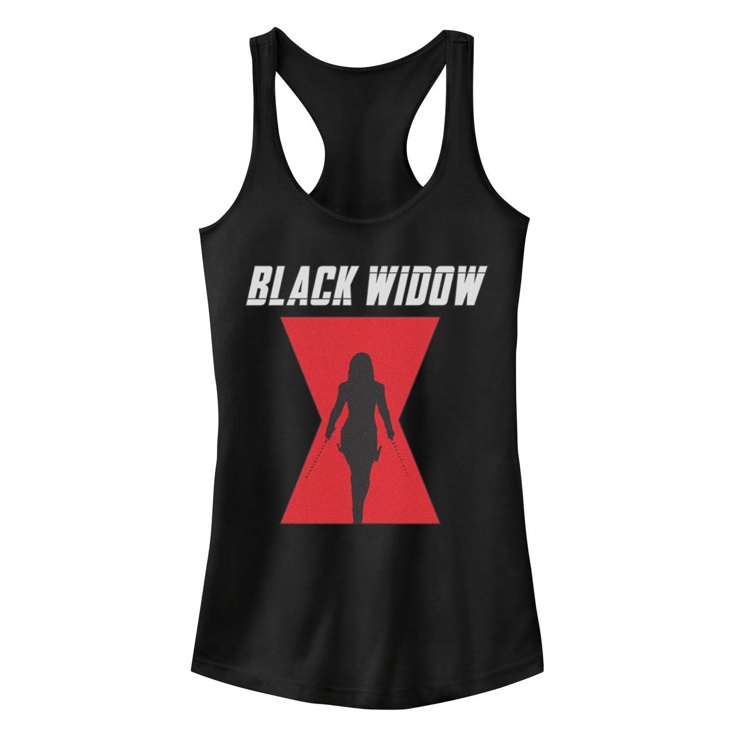 

Майка с силуэтом и логотипом Marvel Black Widow для юниоров Licensed Character