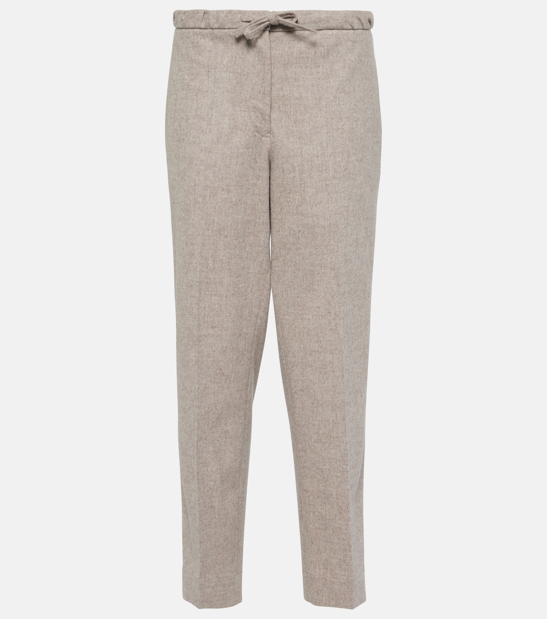 цена Укороченные прямые брюки из шерсти Jil Sander, бежевый