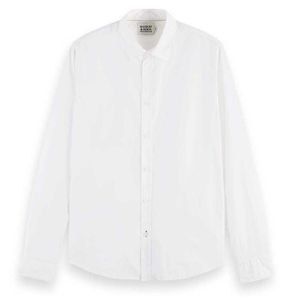 

Рубашка с длинным рукавом Scotch & Soda Essential Slim Fit, белый