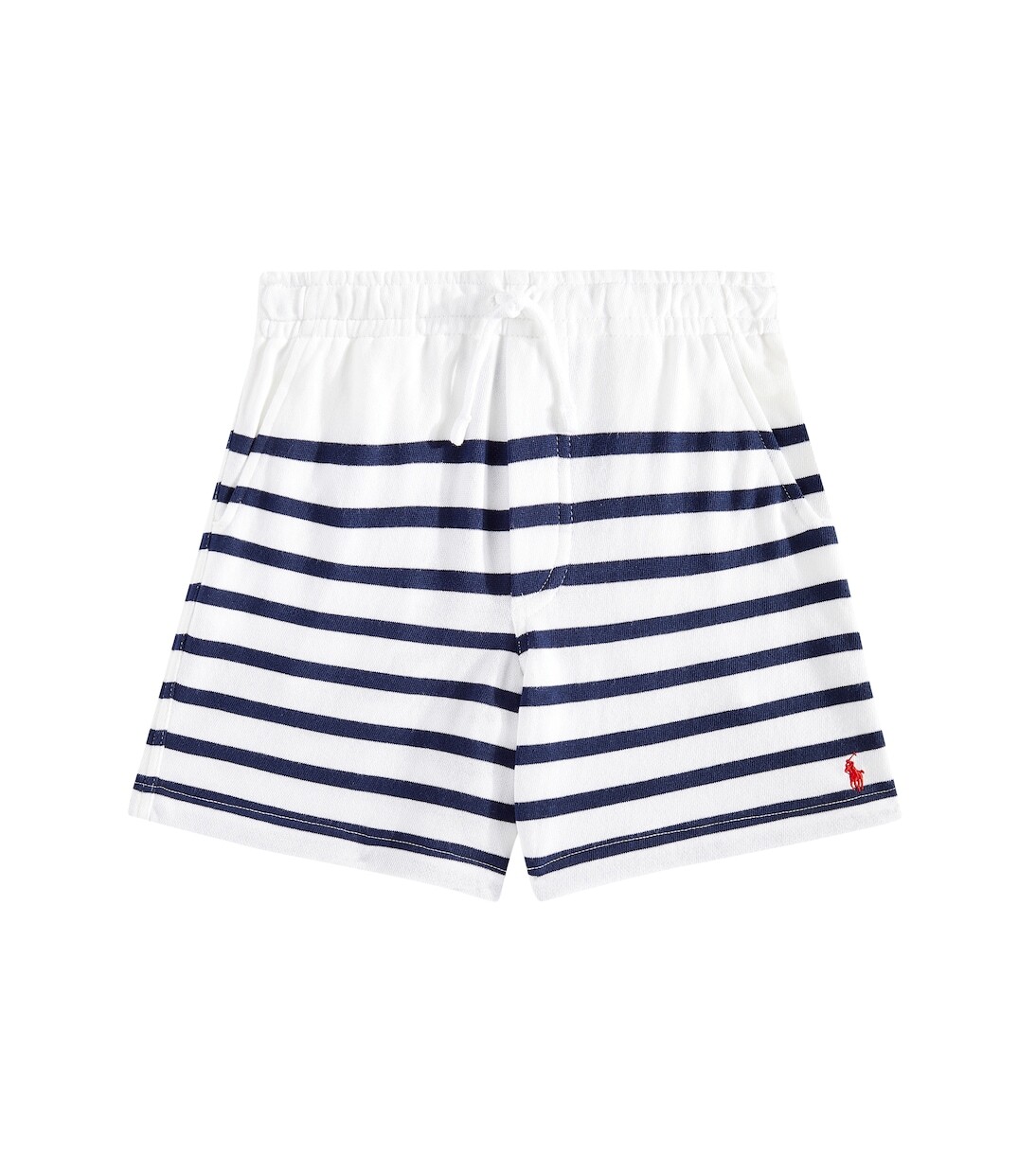 

Полосатые шорты из хлопкового джерси Polo Ralph Lauren, белый