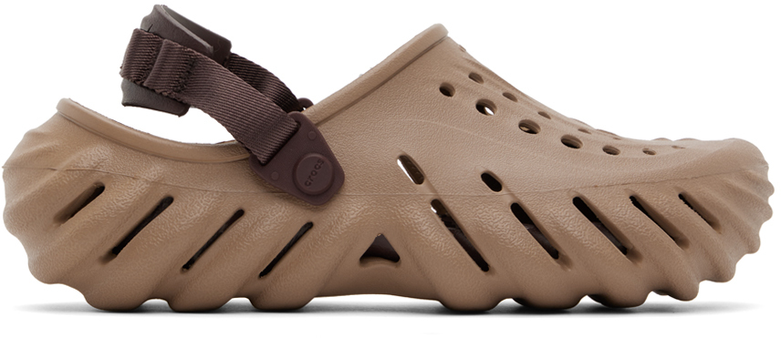 Коричневые сабо «Эхо» Crocs, цвет Latte сабо женские коричневые
