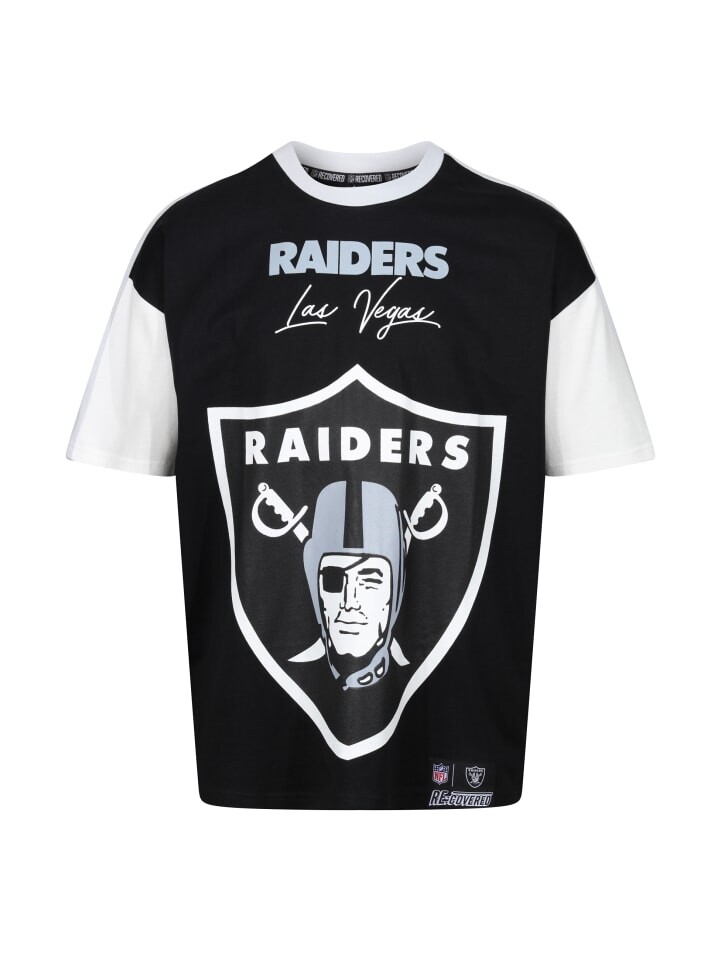 

Футболка Recovered NFL Raiders Las Vegas Cut and Sew Oversized, черный