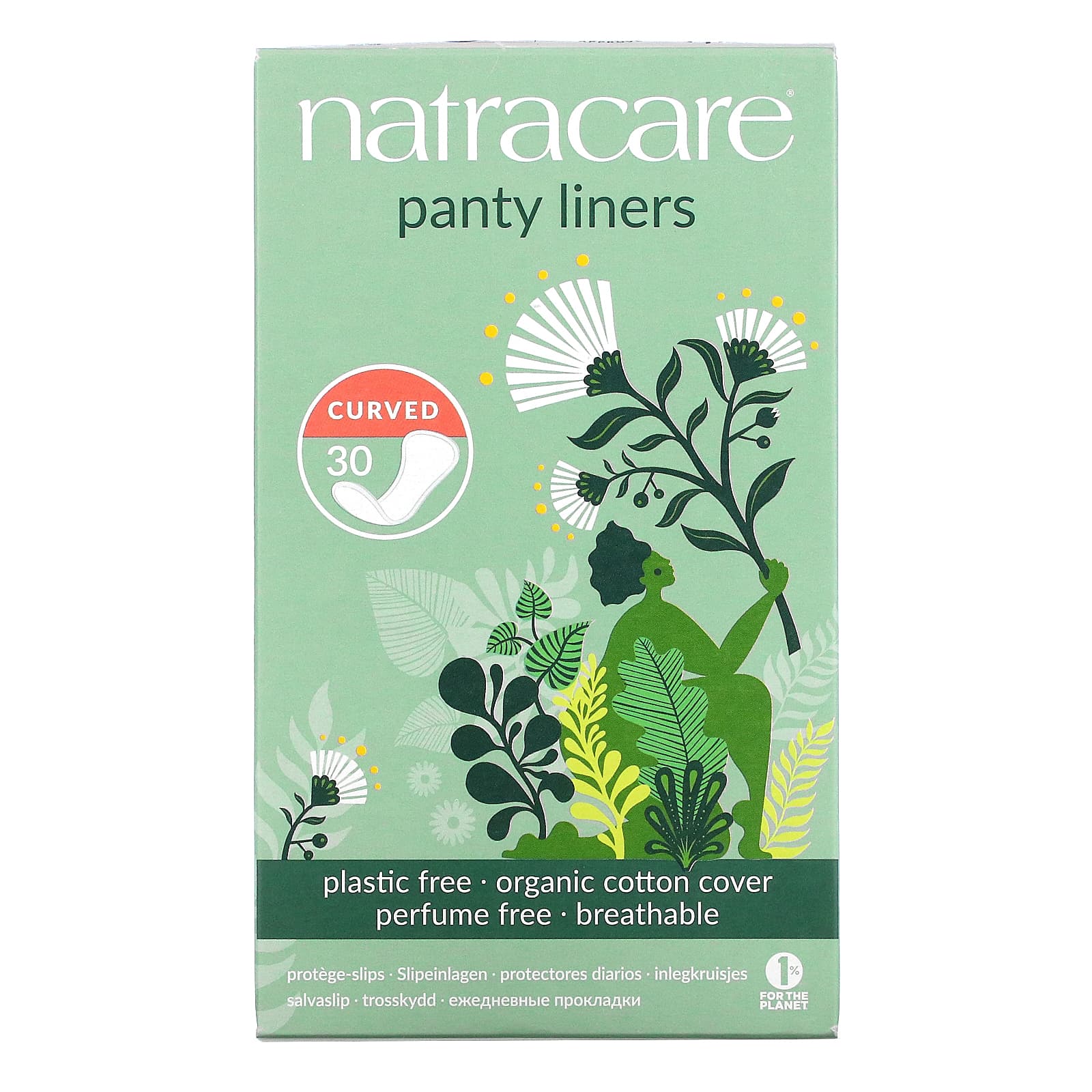 Natracare Природные ежедневные прокладки 30 гибких ежедневных прокладок