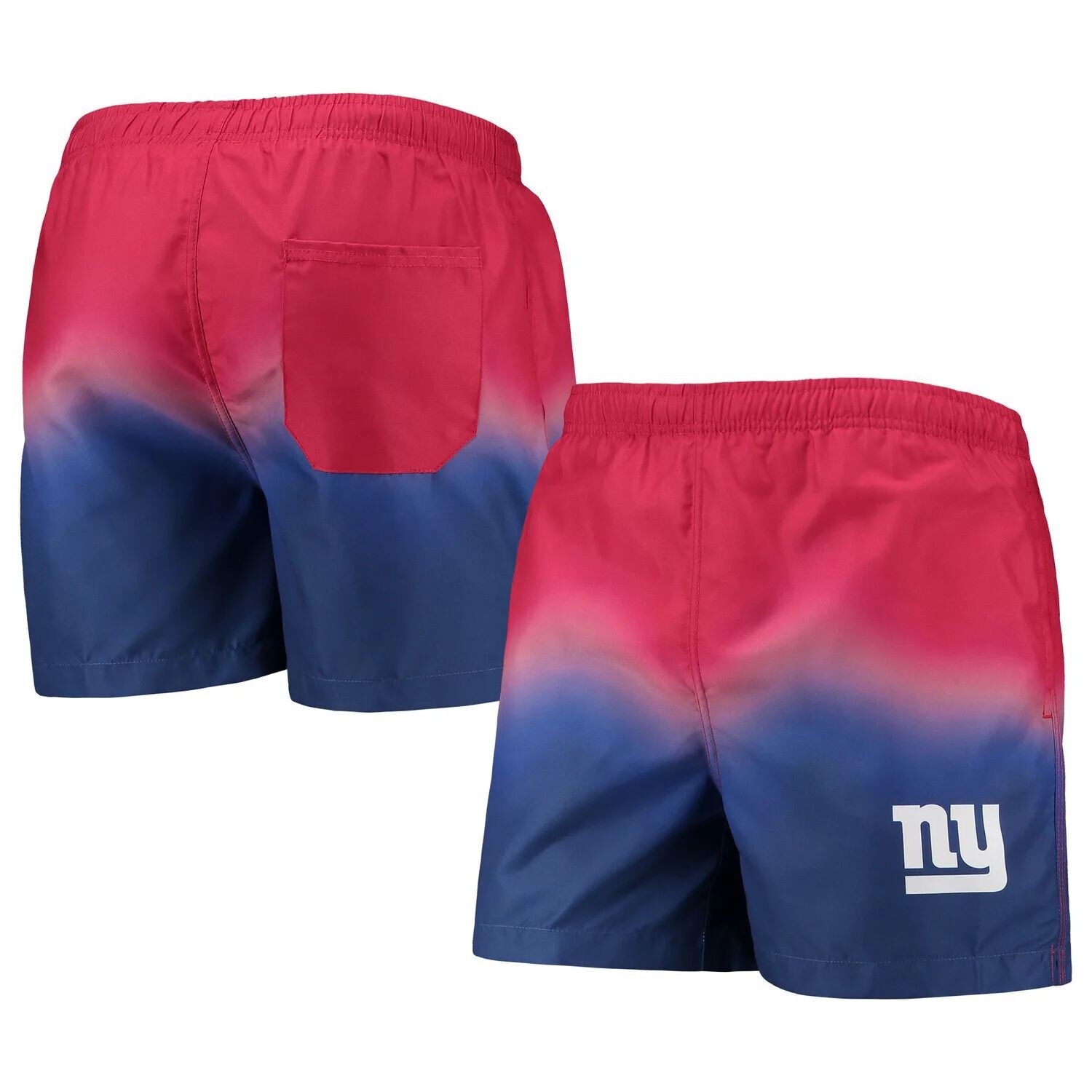 

Мужские шорты для плавания FOCO Red/Royal New York Giants с окраской Dip-Dye