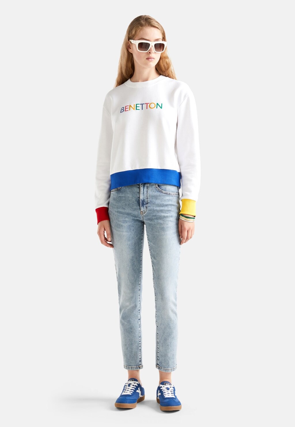 

Узкие джинсы синего цвета United Colors of Benetton, синий