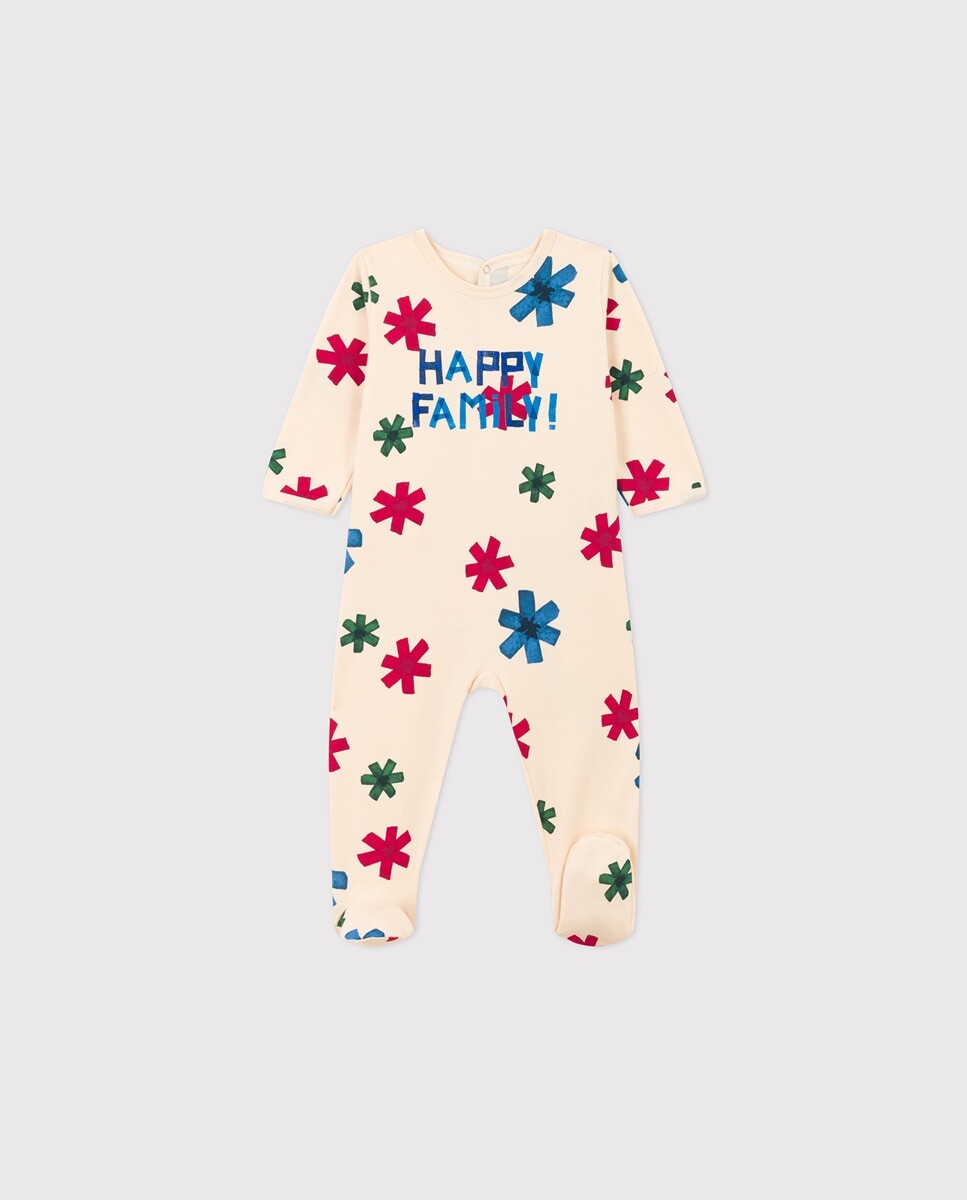 

Романтическая бархатная пижама для малышей Petit Bateau, белый