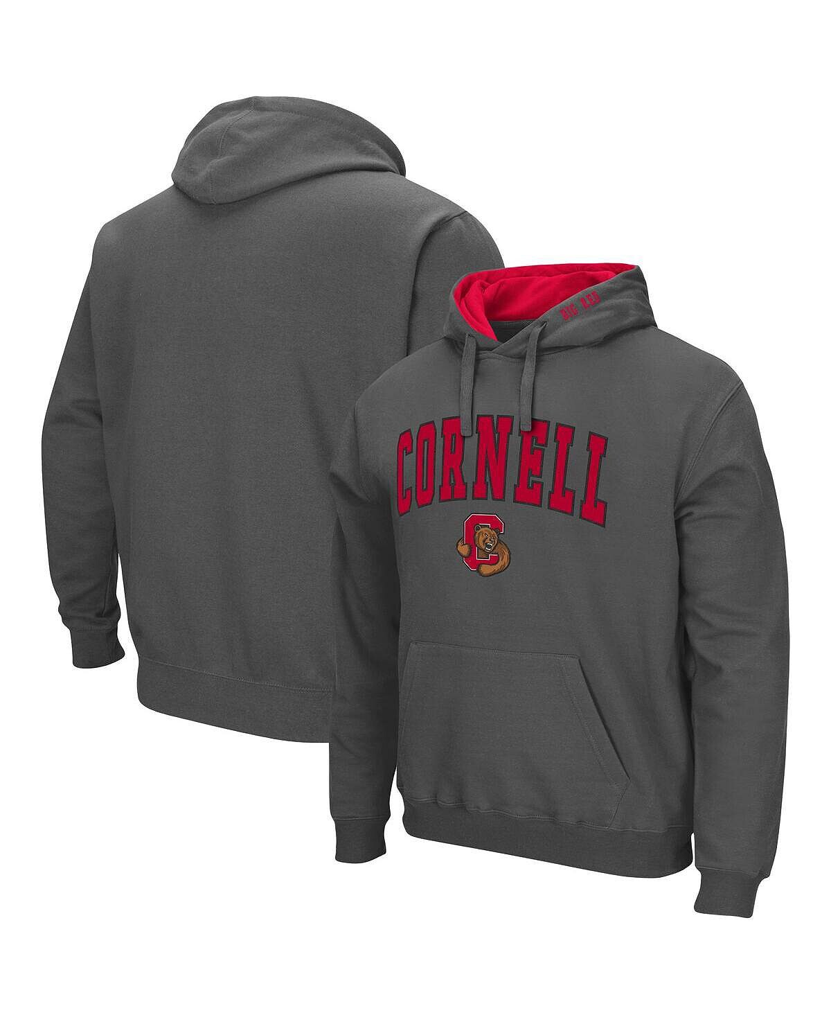 

Мужской темно-серый пуловер с капюшоном Cornell Big Red Arch и Logo Colosseum