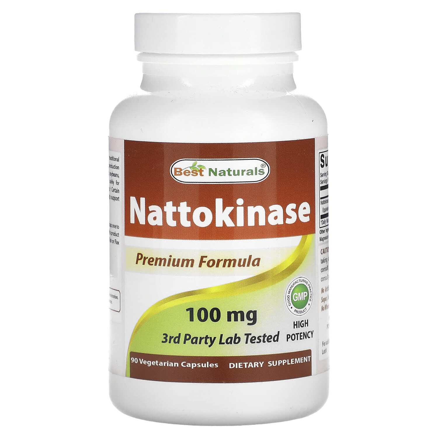 

Наттокиназа, 100 мг, 90 вегетарианских капсул, Best Naturals