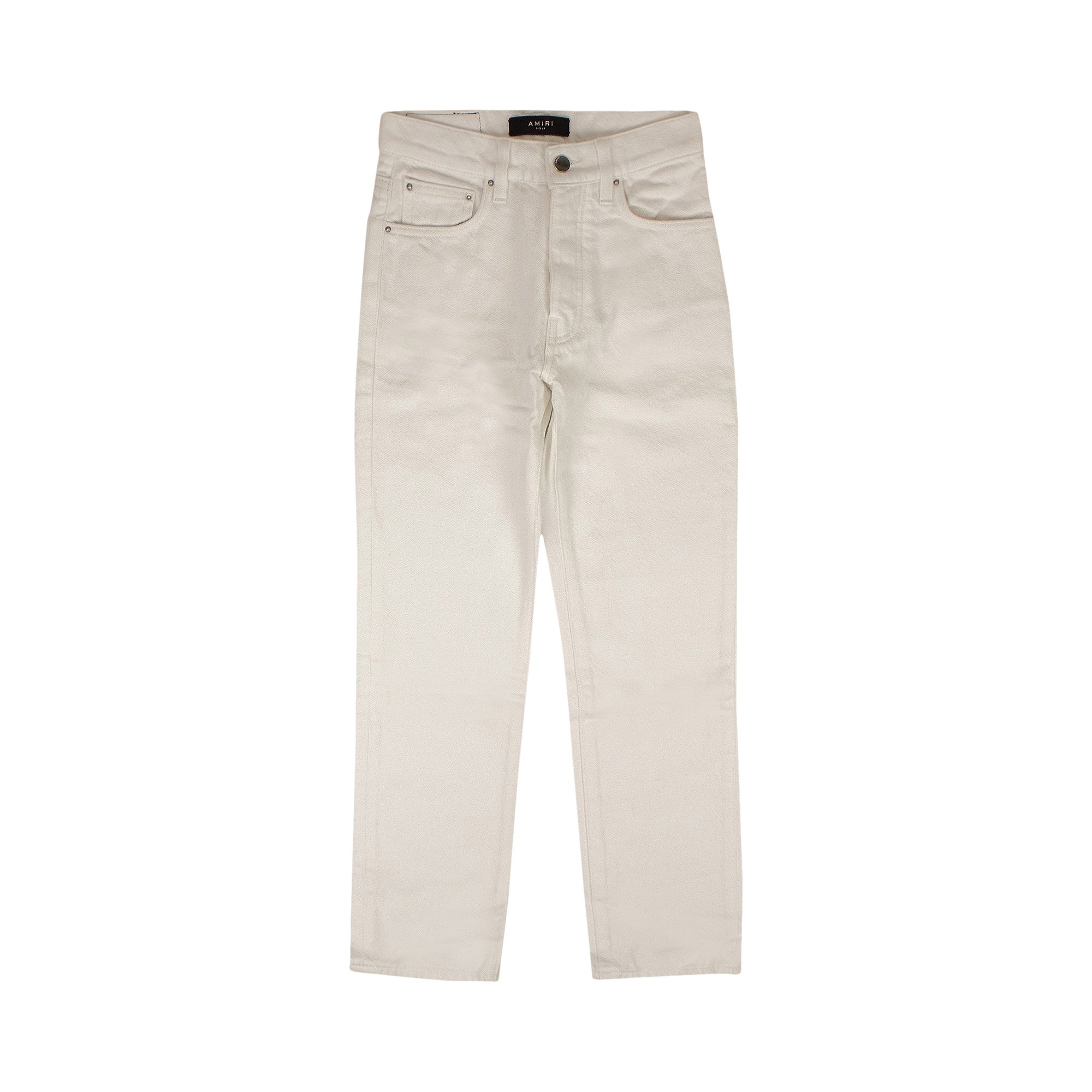 Укороченные прямые джинсы Amiri, цвет Белый