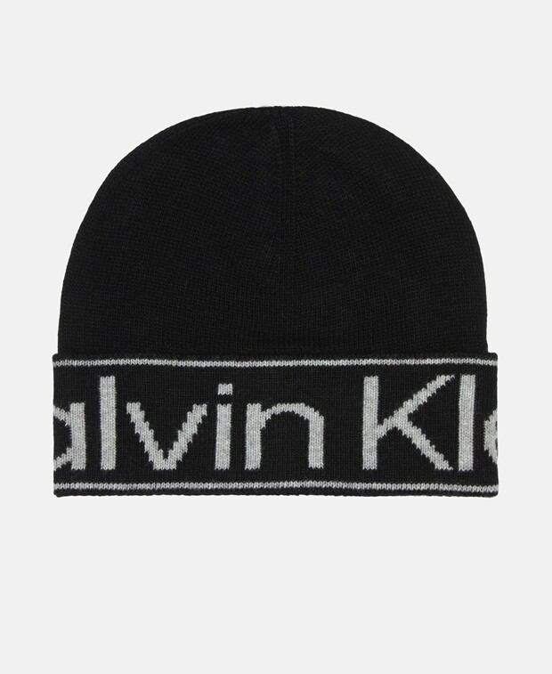 

Вязаная шапка Calvin Klein, черный
