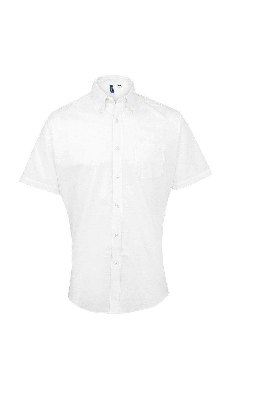 Оксфордская рабочая рубашка с короткими рукавами Signature Premier, белый