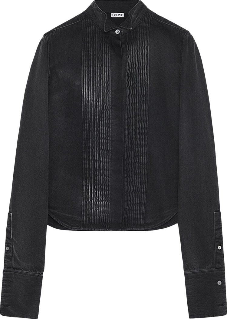 

Рубашка Loewe Pleated 'Washed Black', черный