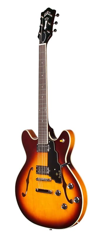 Электрогитара Guild Starfire IV ST Maple Semi Hollow Sunburst Electric Guitar with Case цена и фото