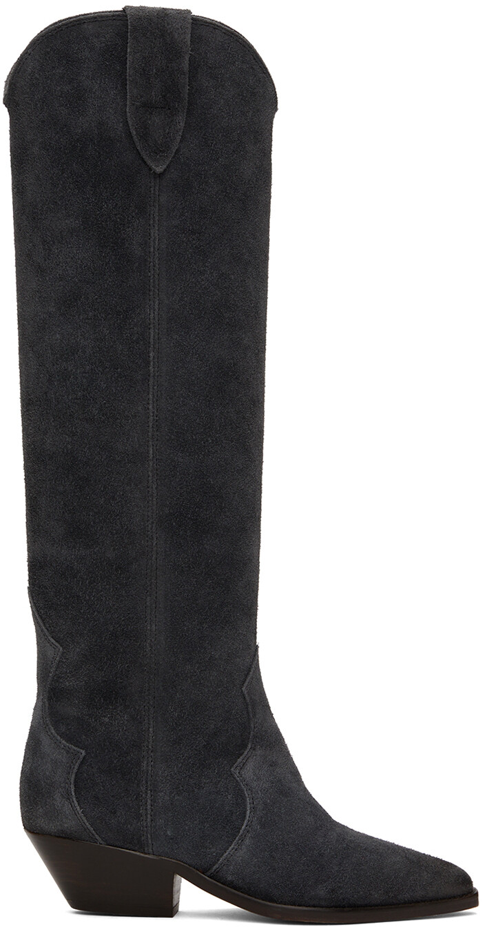 

Черные высокие ботинки Denvee Faded Isabel Marant