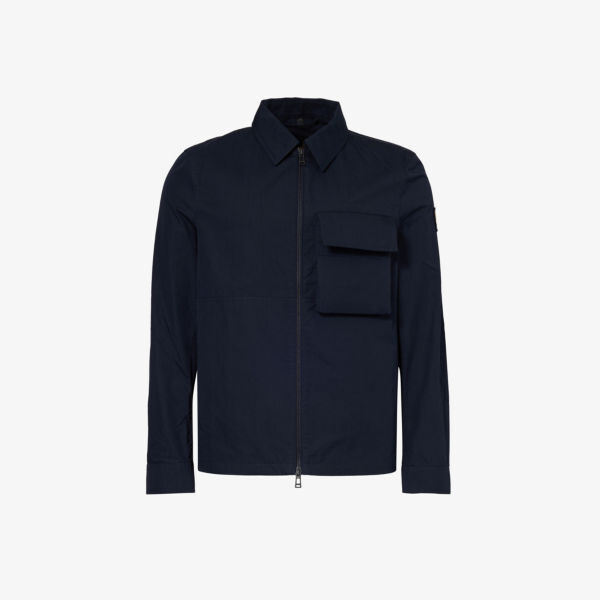 

Рубашка стандартного кроя из смесового хлопка с фирменной нашивкой runner Belstaff, черный