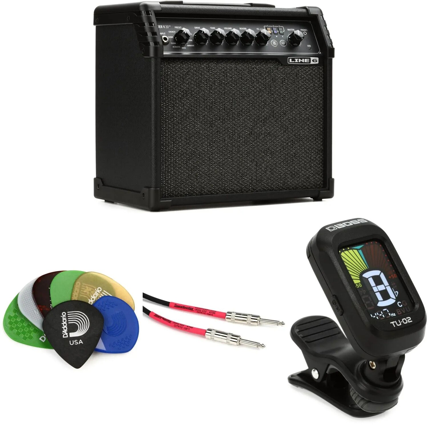 

Комплект предметов первой необходимости Line 6 Spider V MkII Combo мощностью 20 Вт