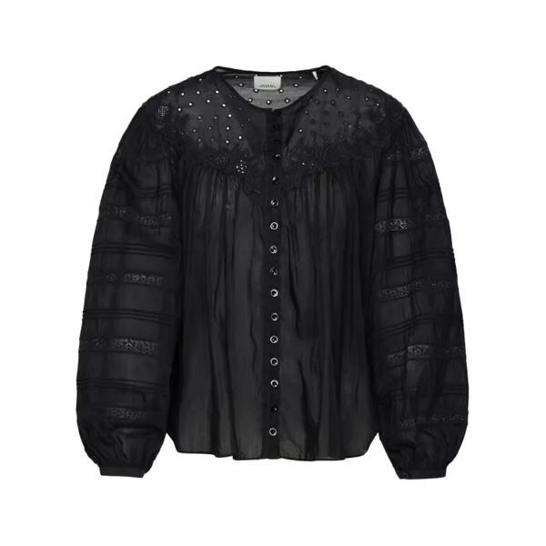 

Футболка cotton blend blouse Isabel Marant, черный