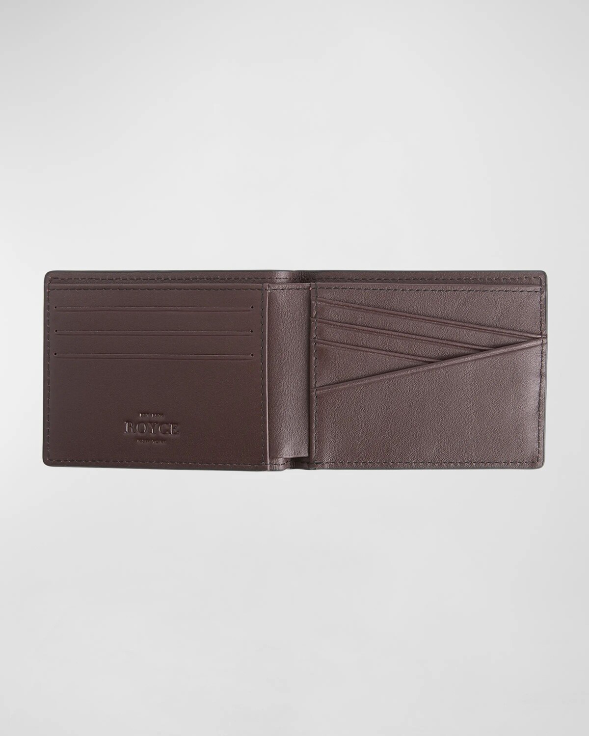 

Двойной кошелек с RFID-блокировкой, персонализированный ROYCE New York, цвет Black And Burgundy