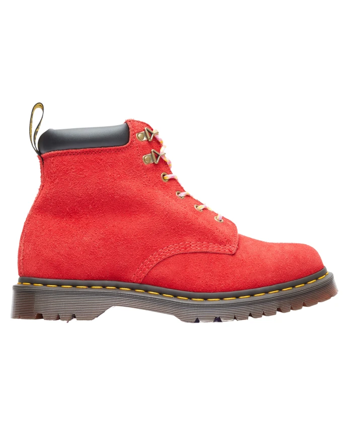 

Замшевые ботинки на шнуровке Dr. Martens, красный