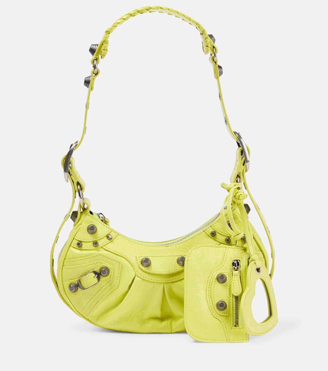 

Кожаная сумка через плечо Le Cagole XS Balenciaga, зеленый