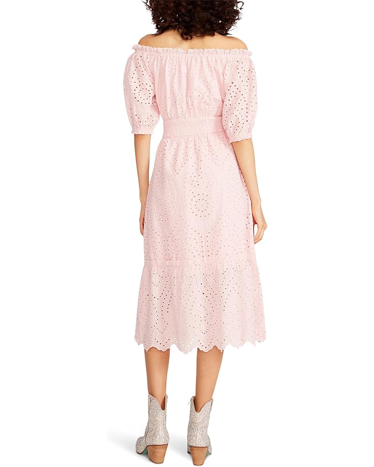 

Платье Betsey Johnson On/Off Shoulder Cotton Eyelet Midi, цвет Almond Blossom