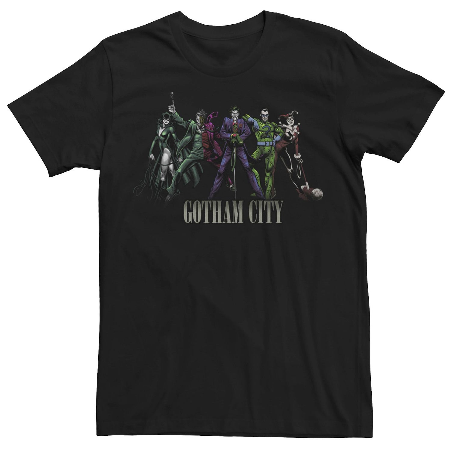 Мужская футболка Batman Gotham City Villian Lineup DC Comics