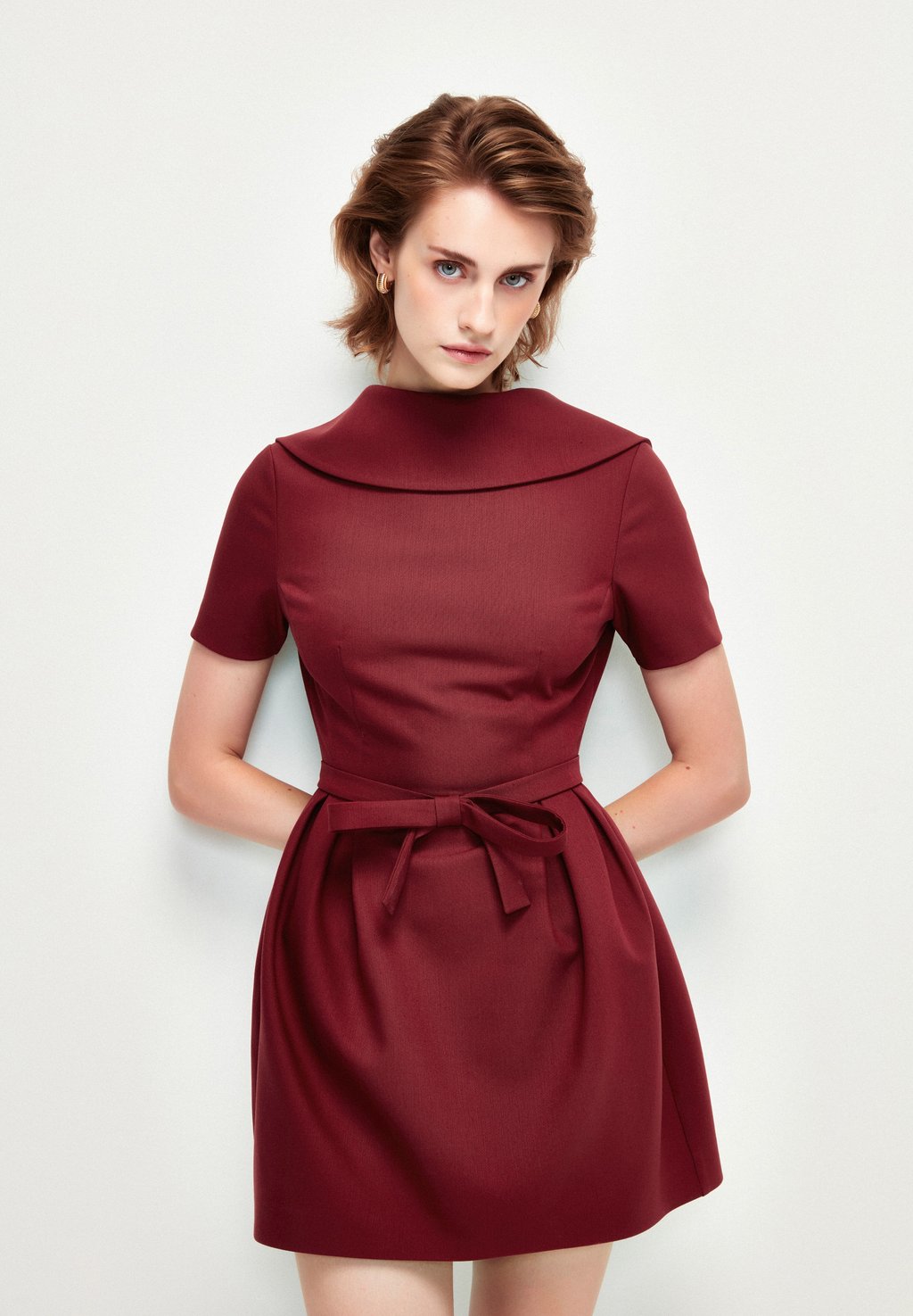 Элегантное платье Short Sleeve adL, цвет claret red