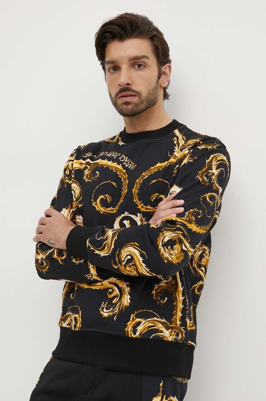 

Хлопковая толстовка Versace Jeans Couture, черный
