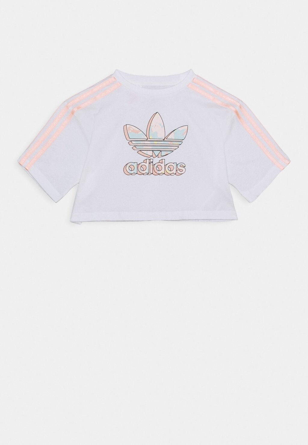 

Футболка с принтом Crop Tee adidas Originals, белый