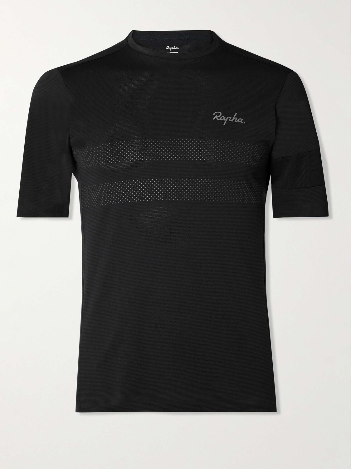

Техническая полосатая футболка из эластичной сетки Explore RAPHA, черный