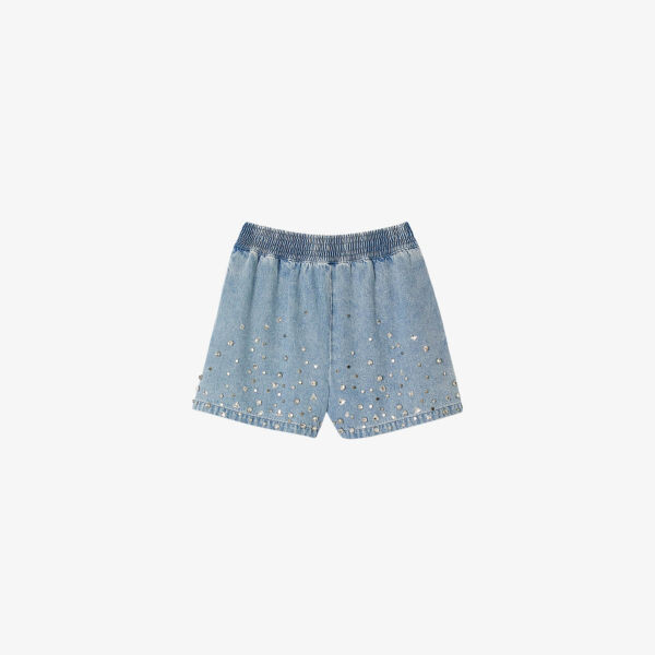 

Джинсовые шорты со стразами Sandro, цвет denim - jean