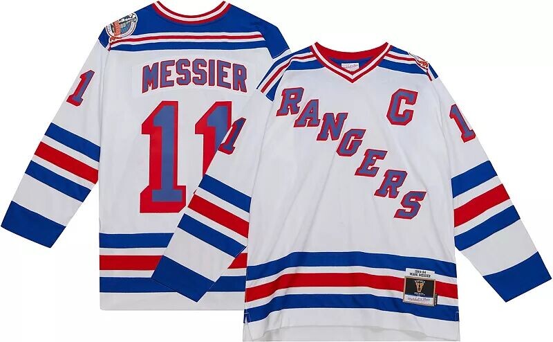 

Винтажная копия майки Mitchell & Ness New York Rangers Марка Мессье № 11 1993 года