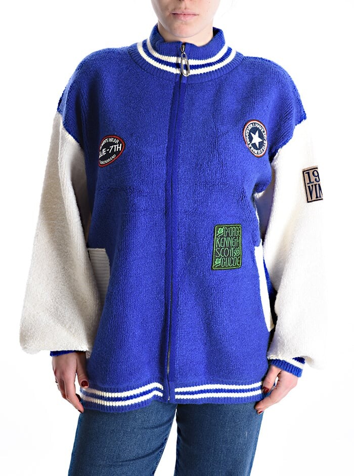 

Куртка Rollneck на молнии с карманами, синий