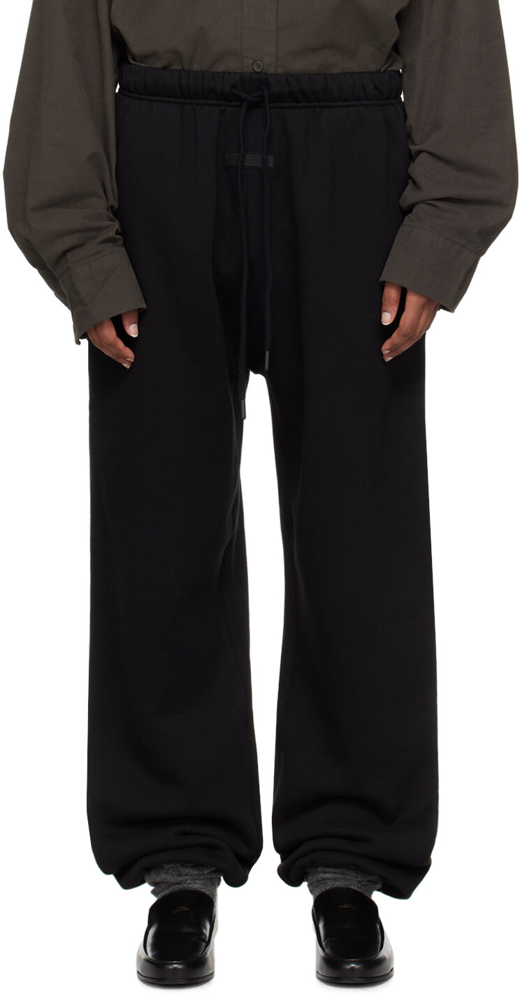 

Черные свободные спортивные штаны Fear Of God Essentials, цвет Jet black