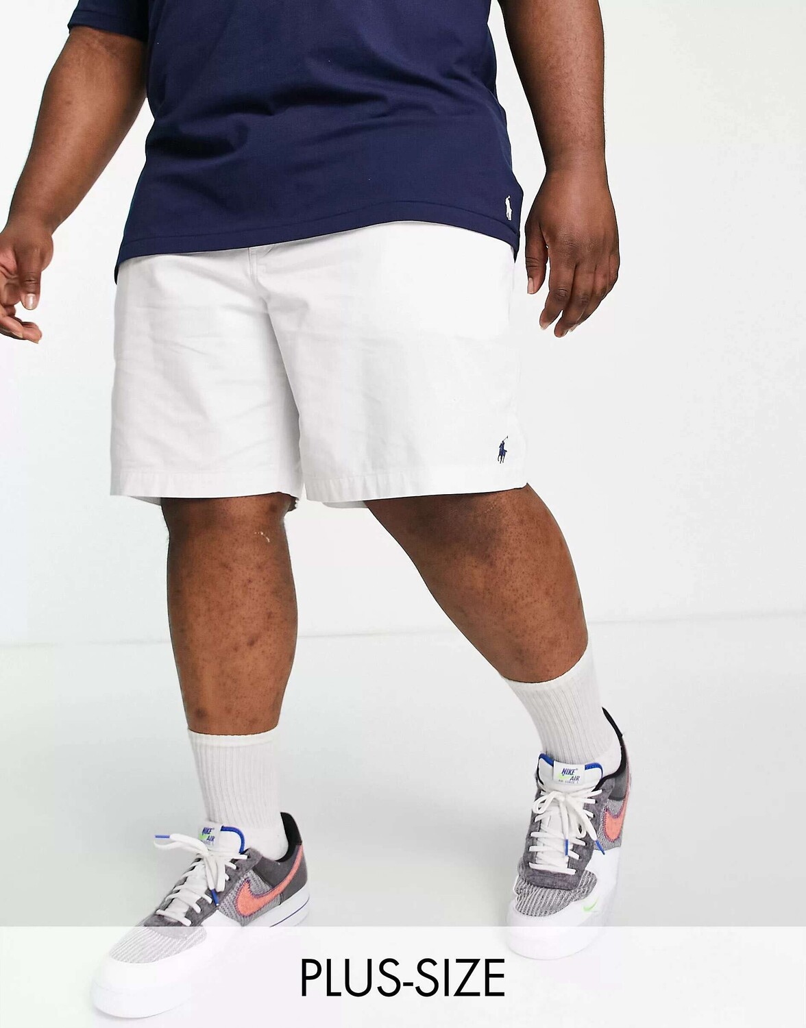 

Белые саржевые шорты с логотипом Polo Ralph Lauren Big & Tall Prepster