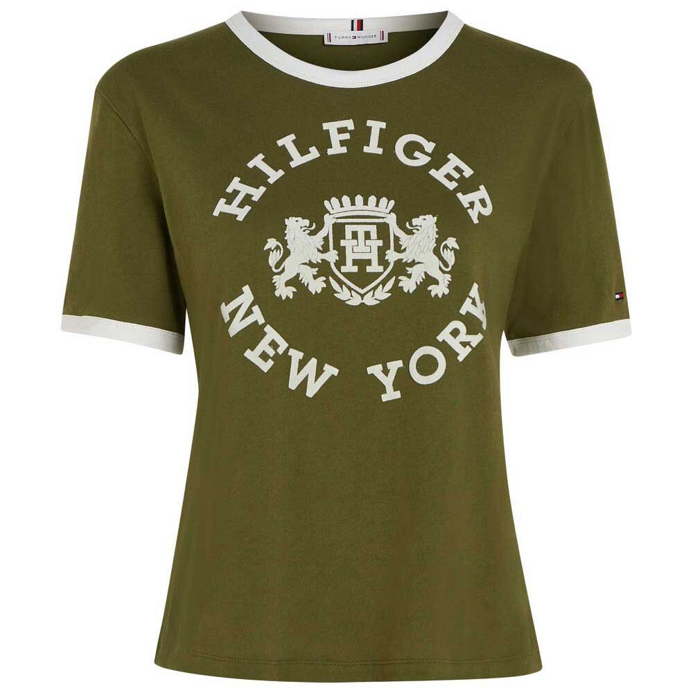 

Футболка Tommy Hilfiger Varsity Flock Regular Fit, зеленый
