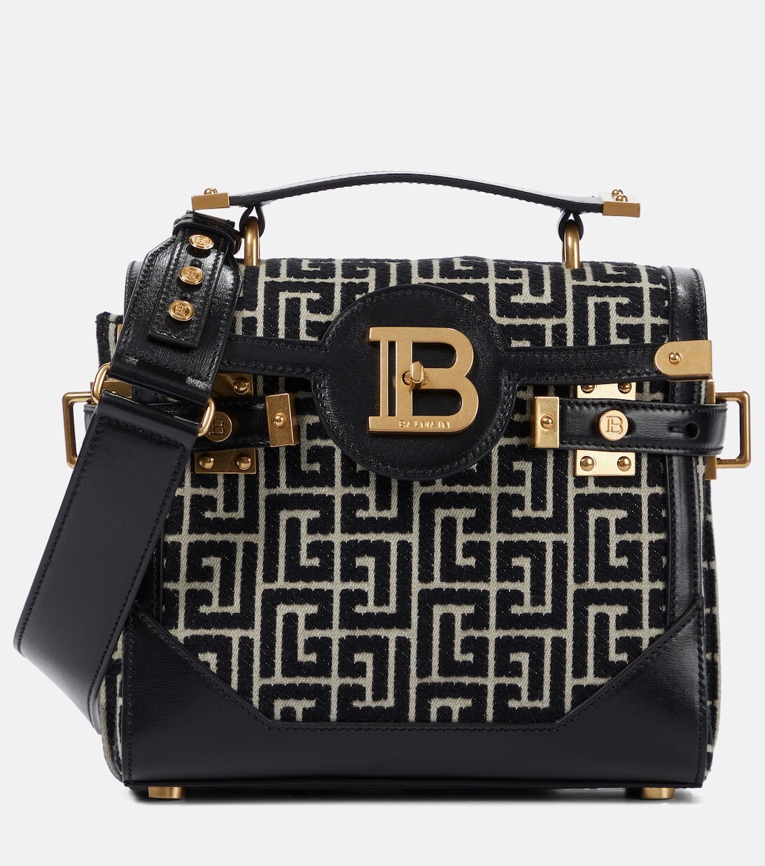 

Жаккардовая сумка через плечо B-Buzz 23 Balmain, черный