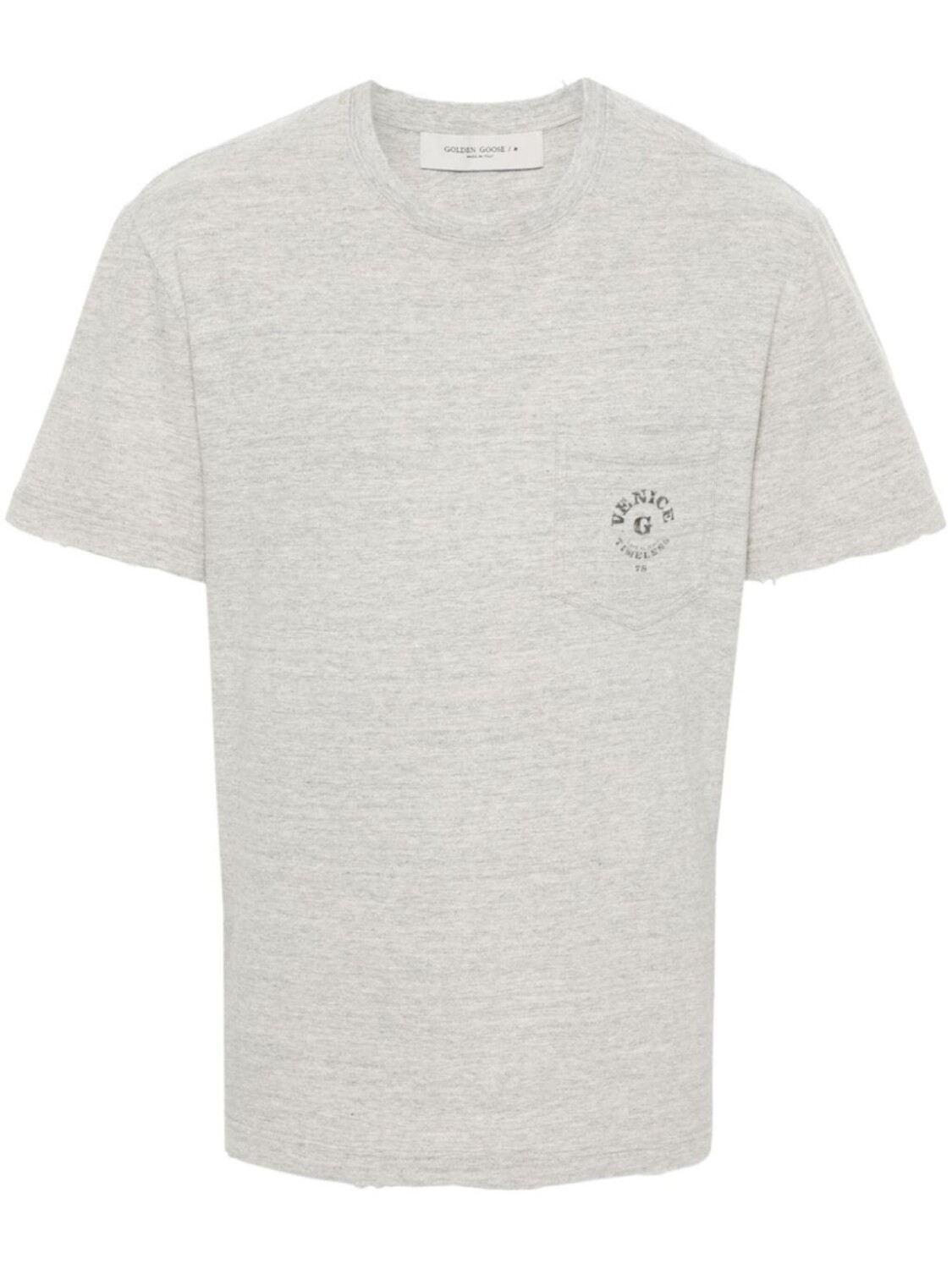 

Golden Goose футболка с эффектом потертости, серый