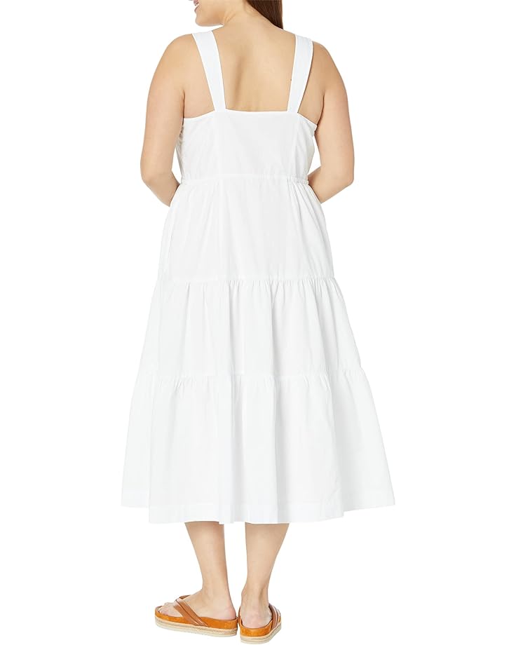 Платье Madewell Plus Suzette Tiered Midi Dress with Seamed Bodice, цвет Eyelet White