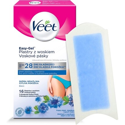 

Easy-Gel Wax Strips Бикини для чувствительной кожи, Veet