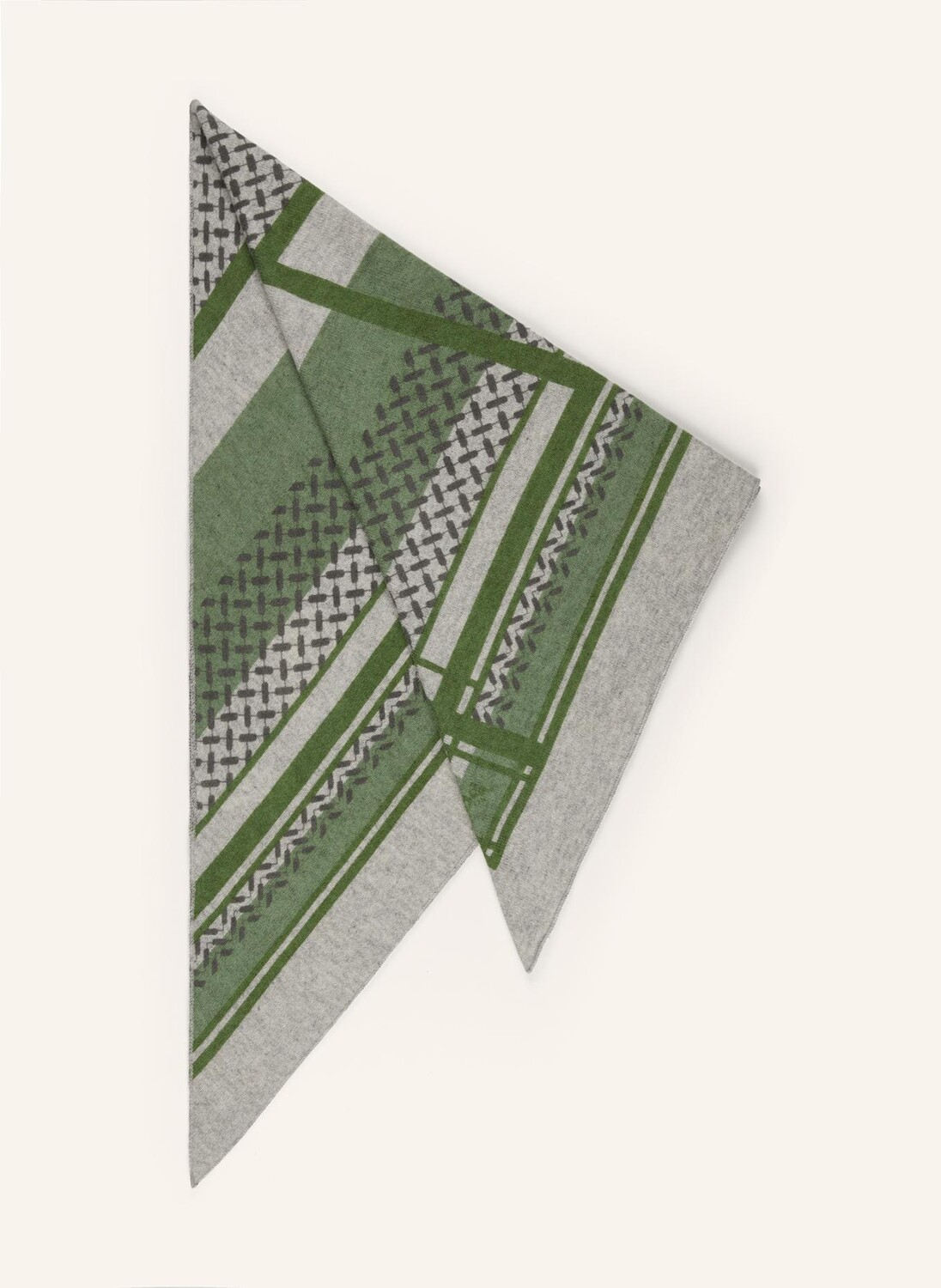 

Треугольный шарф Triangle Double Heritage из кашемира Lala Berlin, серый