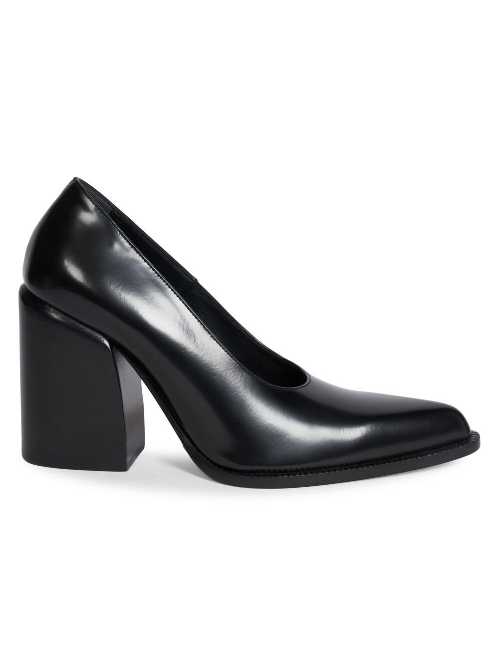 

Кожаные туфли на каблуке 95MM Dries Van Noten, черный