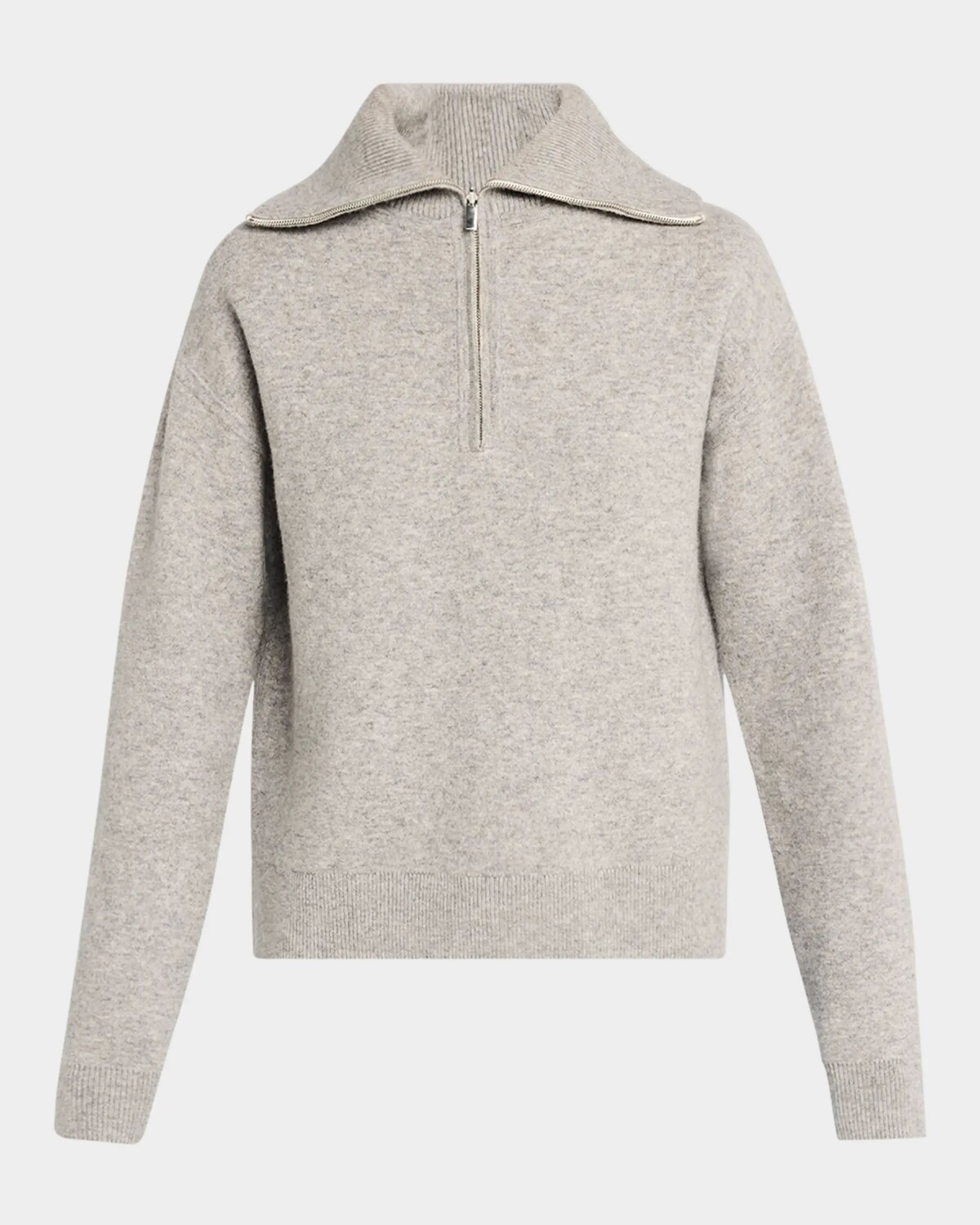 

Двусторонний свитер Samuel с молнией в четверть Derek Lam 10 Crosby, цвет Light Heather Grey