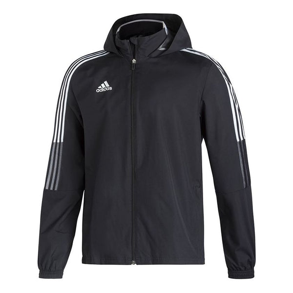 Куртка adidas Tiro21 Aw Jkt Football Casual Sports Hooded Jacket Men's Black, черный