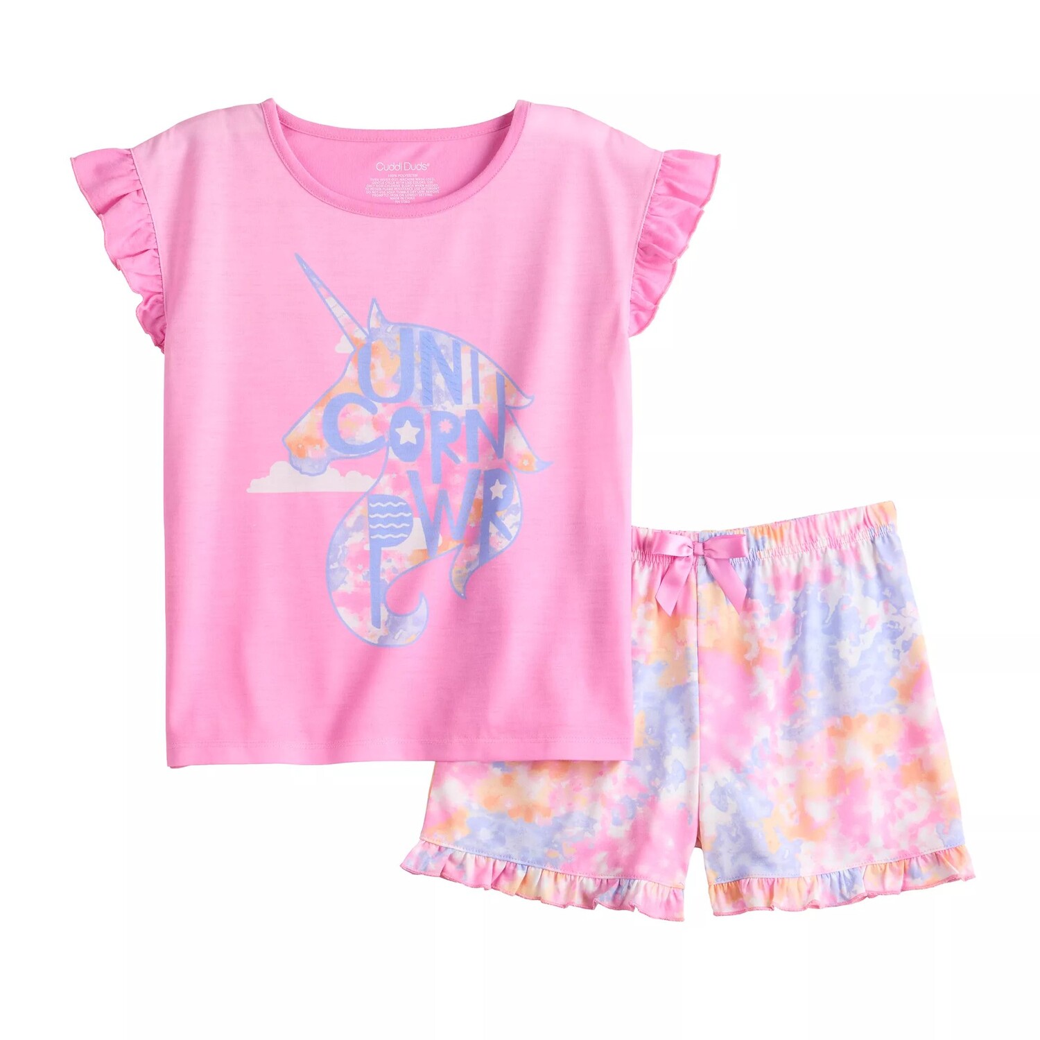 

Пижамный комплект Cuddl Duds с рюшами и шортами для девочек 4–16 лет Cuddl Duds