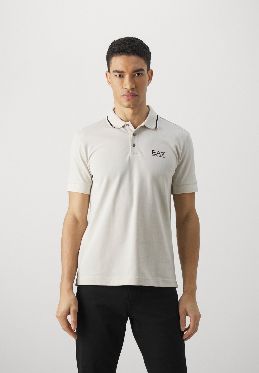 

Поло EA7 Emporio Armani, жемчужно-серый