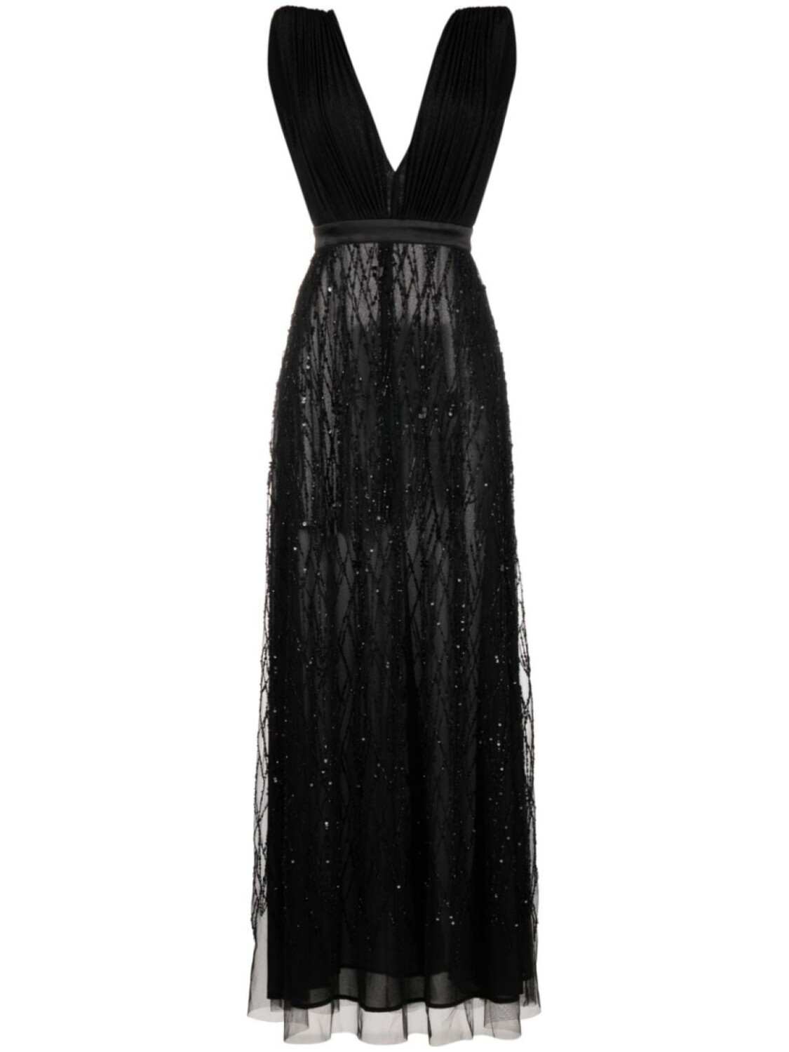 

Платье с бусинами Elisabetta Franchi, черный