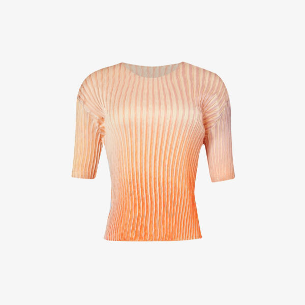 

Атласная футболка с ярким градиентным узором Issey Miyake, оранжевый