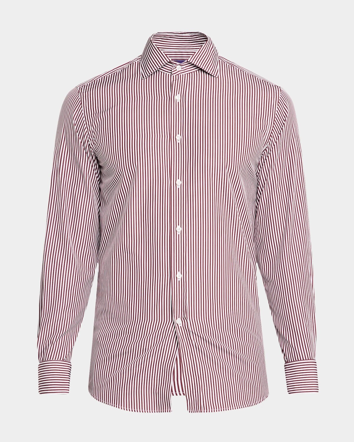 

Мужская спортивная рубашка из поплина в полоску Aston Ralph Lauren Purple Label, темно-бордовый